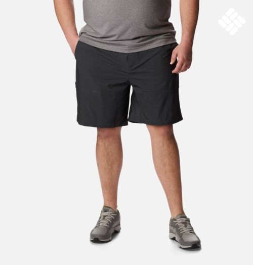 Men's Columbia Twisted Creek Shorts Black | Plus Size CA-L8C06
